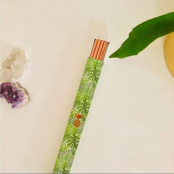 NEW ANTHROPOLOGIE Copper Metal Reusable Drink Straw Set 4 10” Leaf Gift Box - Picture 2 of 6